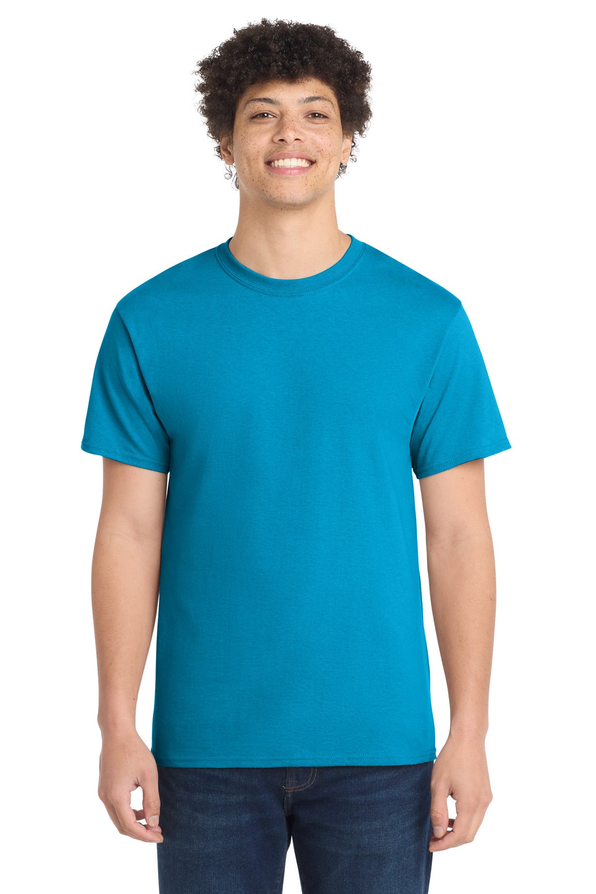 SanMar PC54T_neonblue_model_front.jpg