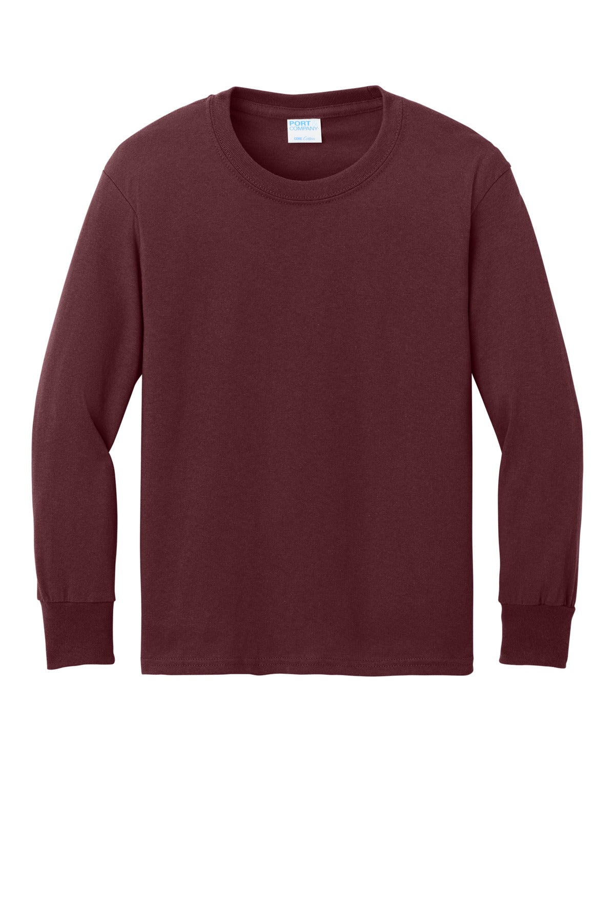 Port & Co Youth Long Sleeve Core Cotton Tee. PC54YLS