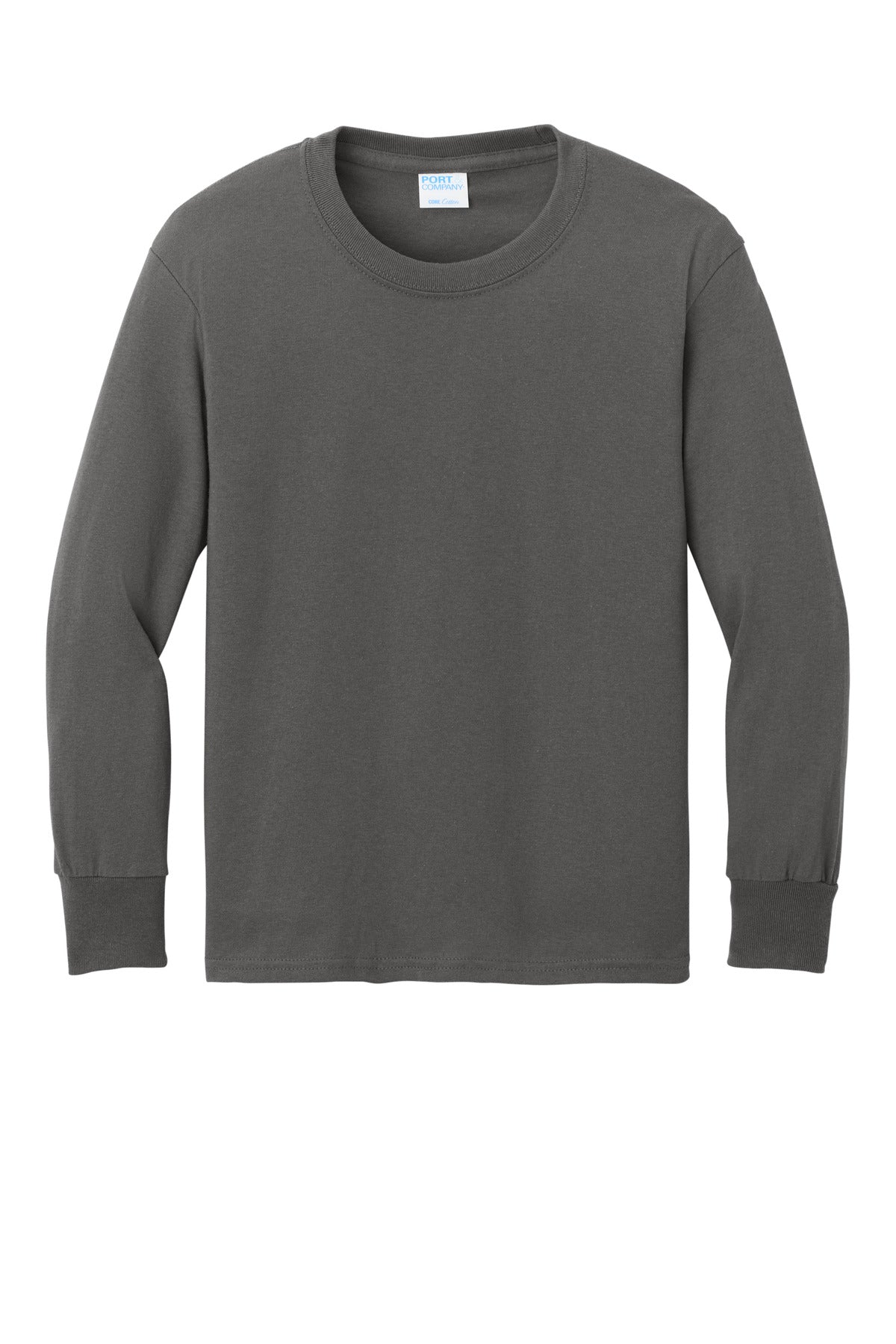 Port & Co Youth Long Sleeve Core Cotton Tee. PC54YLS