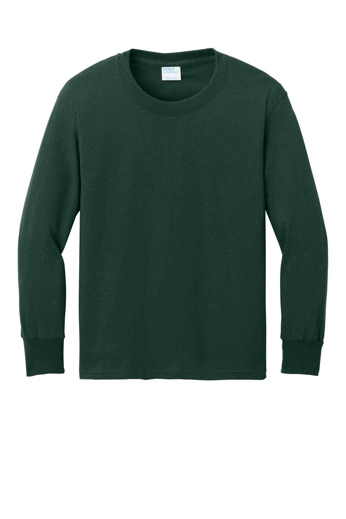 Port & Co Youth Long Sleeve Core Cotton Tee. PC54YLS