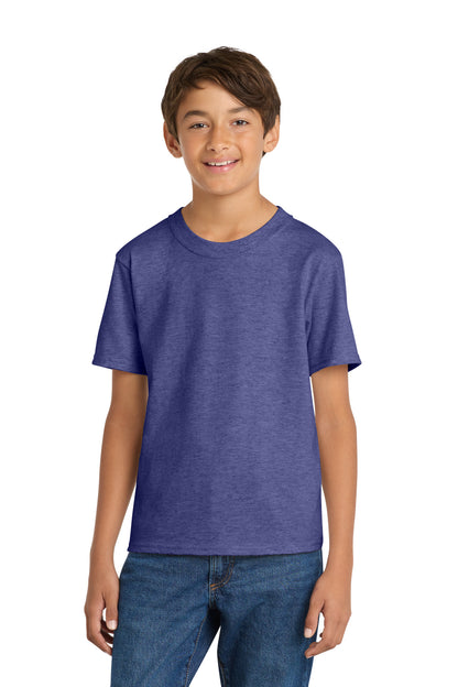 SanMar PC54Y_heatherpurple_model_front.jpg