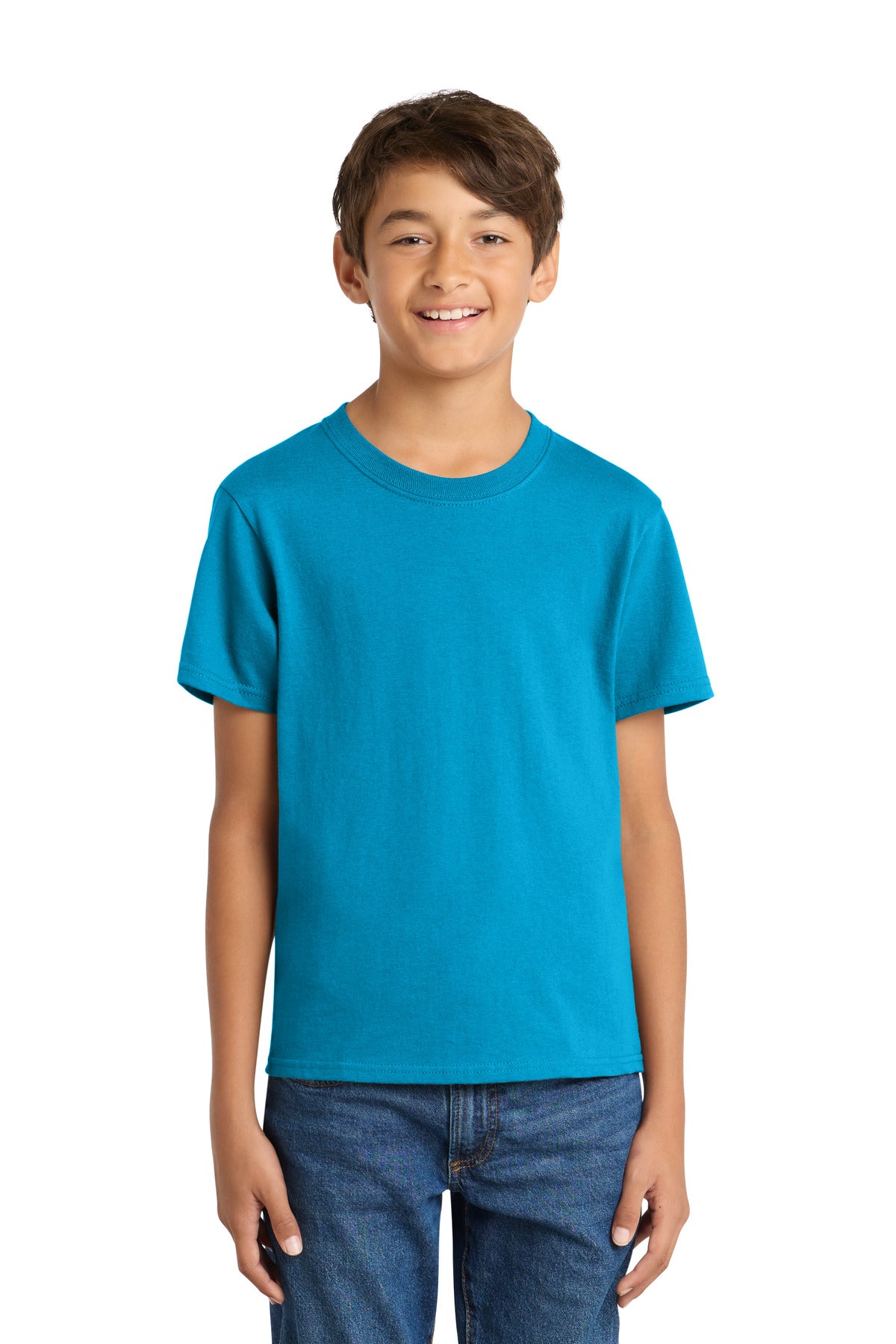 SanMar PC54Y_neonblue_model_front.jpg