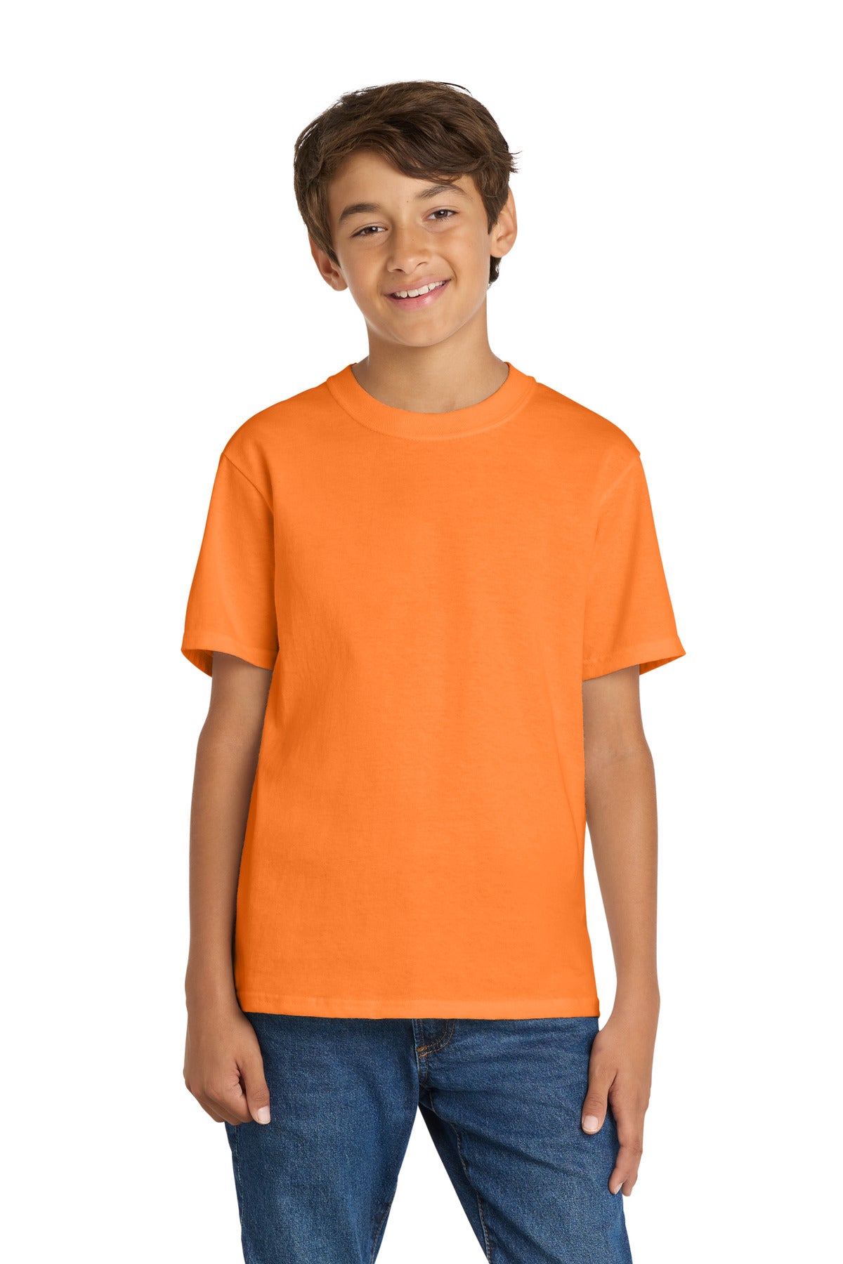 SanMar PC54Y_neonorange_model_front.jpg