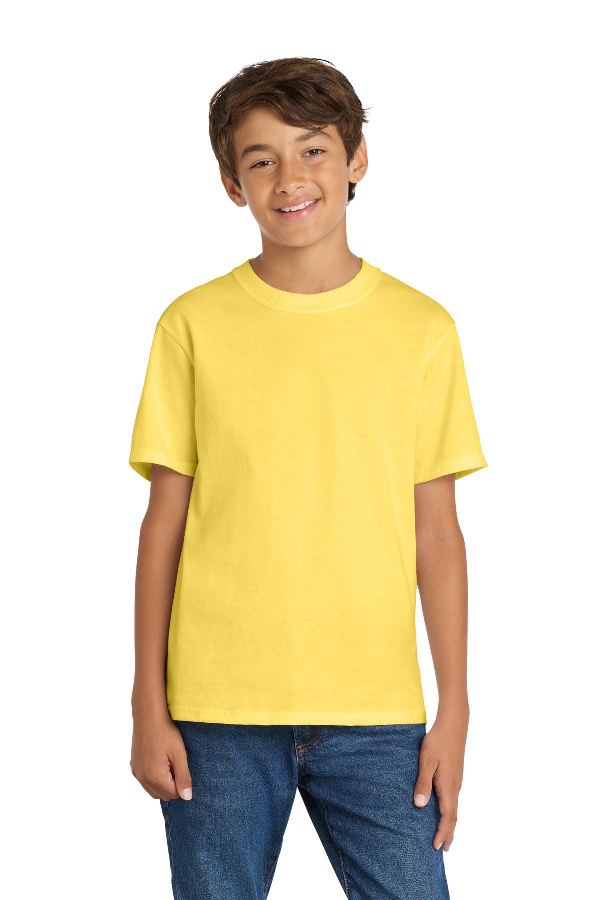 SanMar PC54Y_yellow_model_front.jpg