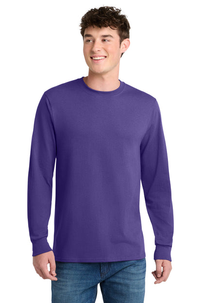SanMar PC55LS_purple_model_front.jpg