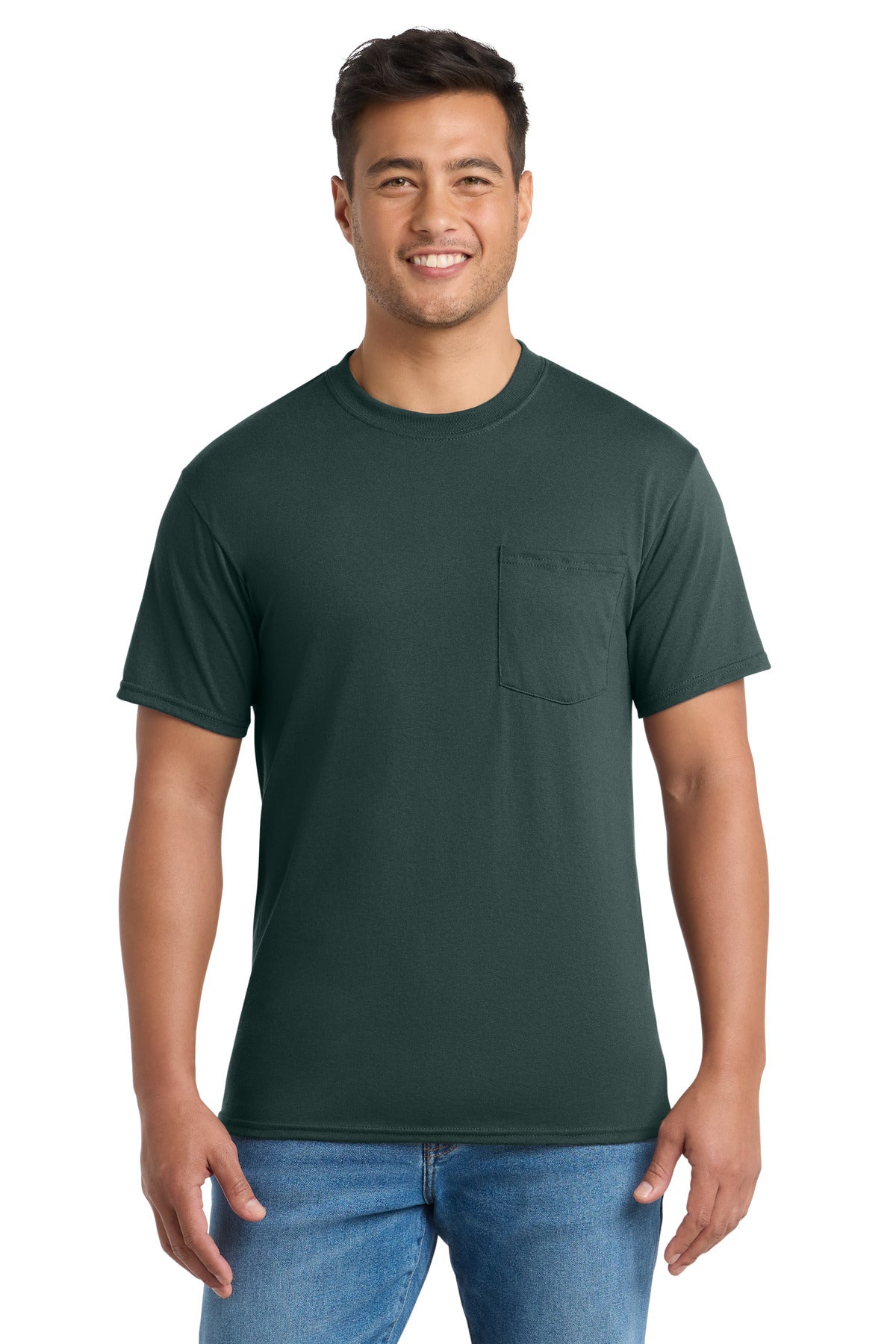 SanMar PC55PT_darkgreen_model_front.jpg