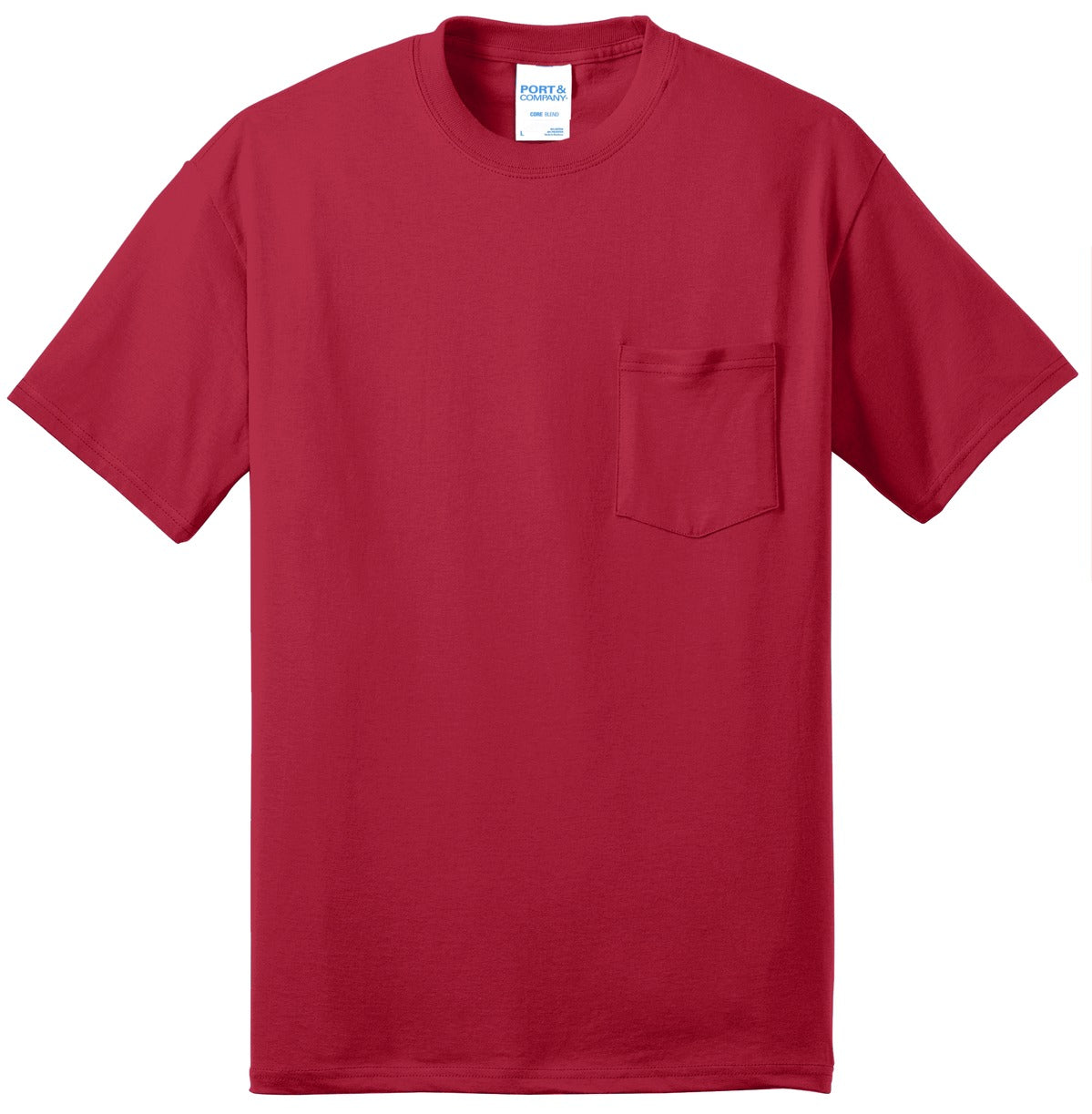 Port & Company Tall Core Blend Pocket Tee. PC55PT