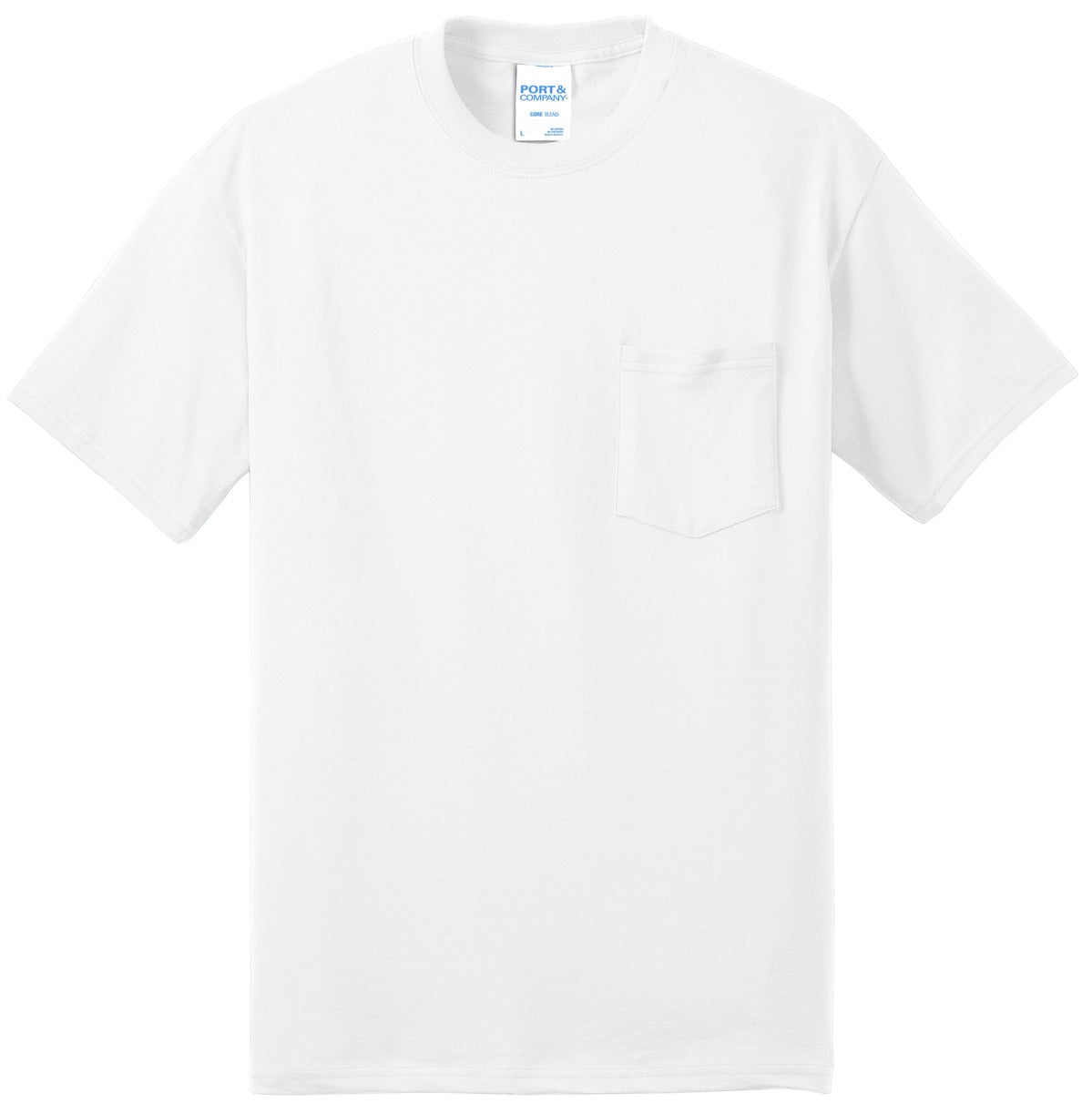 Port & Co Core Blend Pocket Tee. PC55P