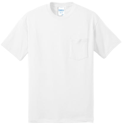 Port & Co Core Blend Pocket Tee. PC55P
