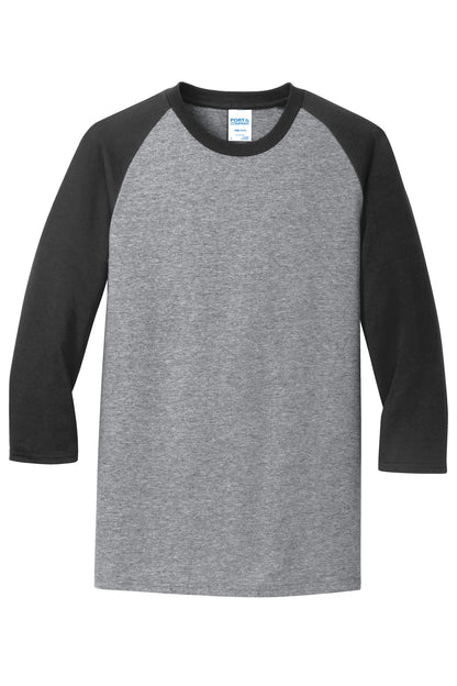 Port & Co Core Blend 3/4-Sleeve Raglan Tee. PC55RS