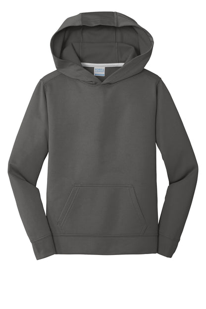 Port & Co Youth Performance Fleece Pullover Hooded Sweatshirt. PC590YH