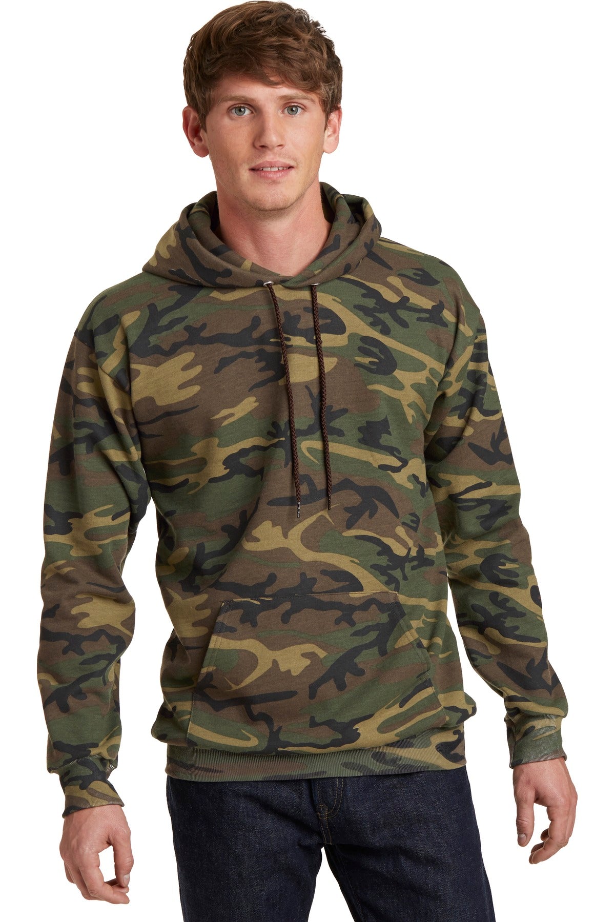Port & Co Core Fleece Camo Pullover Hooded Sweatshirt. PC78HC