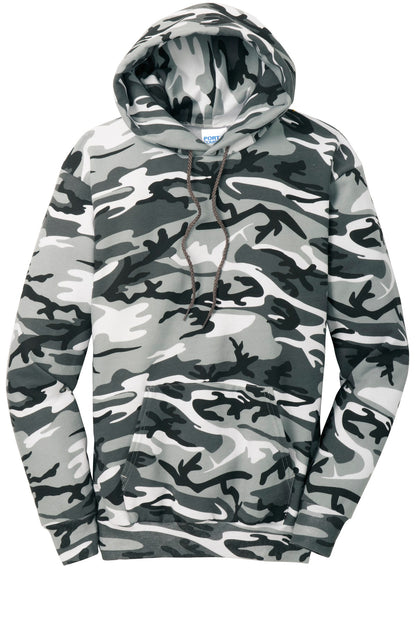 Port & Co Core Fleece Camo Pullover Hooded Sweatshirt. PC78HC