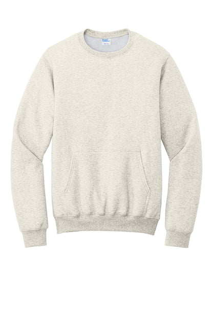 Port & Co Core Fleece Crewneck Pocket Sweatshirt PC78PKT
