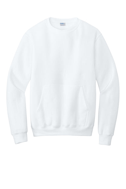 Port & Co Core Fleece Crewneck Pocket Sweatshirt PC78PKT