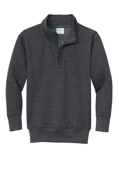 Port & Co Youth Core Fleece 1/4-Zip Pullover Sweatshirt PC78YQ