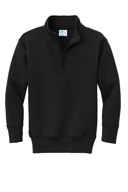 Port & Co Youth Core Fleece 1/4-Zip Pullover Sweatshirt PC78YQ