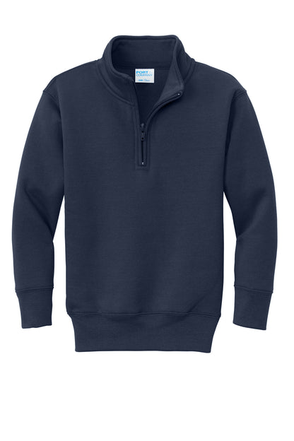 Port & Co Youth Core Fleece 1/4-Zip Pullover Sweatshirt PC78YQ