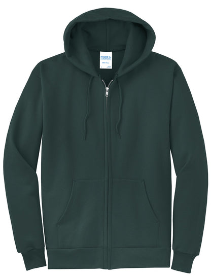 Port & Co Core Fleece Full-Zip Hooded Sweatshirt. PC78ZH