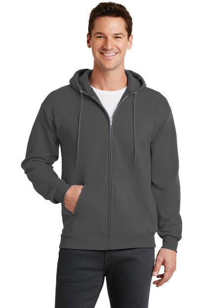 Port & Co Core Fleece Full-Zip Hooded Sweatshirt. PC78ZH