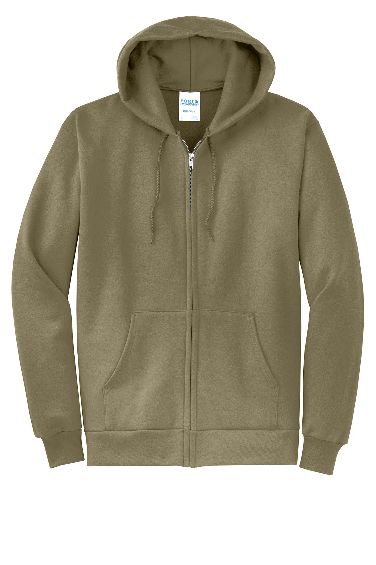Port & Co Core Fleece Full-Zip Hooded Sweatshirt. PC78ZH