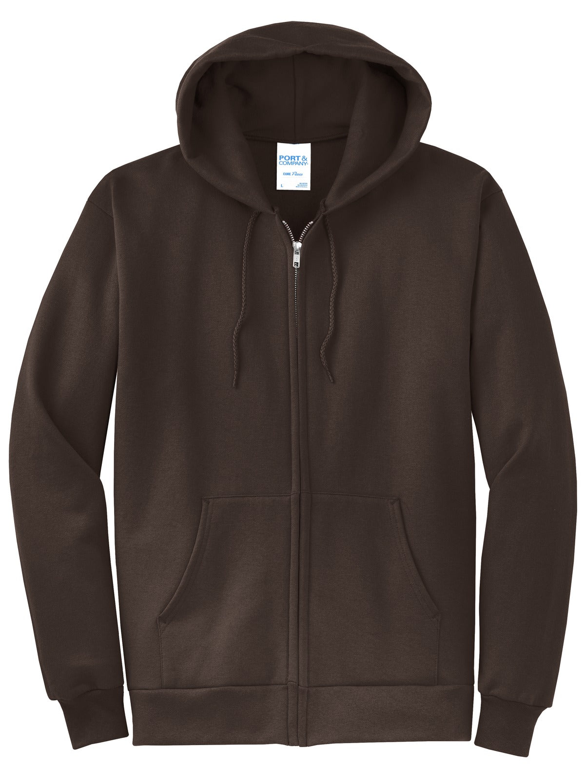 Port & Co Core Fleece Full-Zip Hooded Sweatshirt. PC78ZH