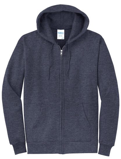 Port & Co Core Fleece Full-Zip Hooded Sweatshirt. PC78ZH
