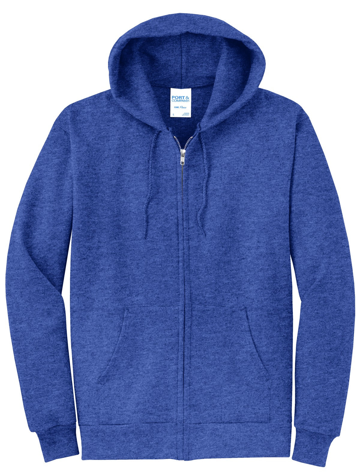 Port & Co Core Fleece Full-Zip Hooded Sweatshirt. PC78ZH