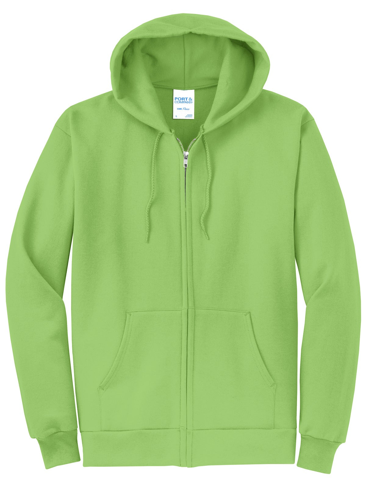 Port & Co Core Fleece Full-Zip Hooded Sweatshirt. PC78ZH