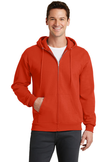 Port & Co Core Fleece Full-Zip Hooded Sweatshirt. PC78ZH