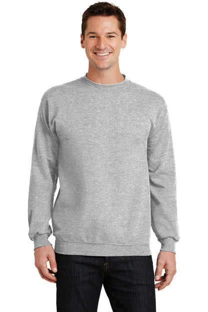 Front View of Ash Port & Co Core Fleece Crewneck Sweatshirt. PC78  - S