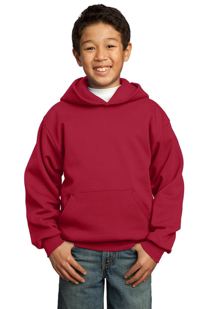Port & Co Youth Core Fleece Pullover Hooded Sweatshirt. PC90YH