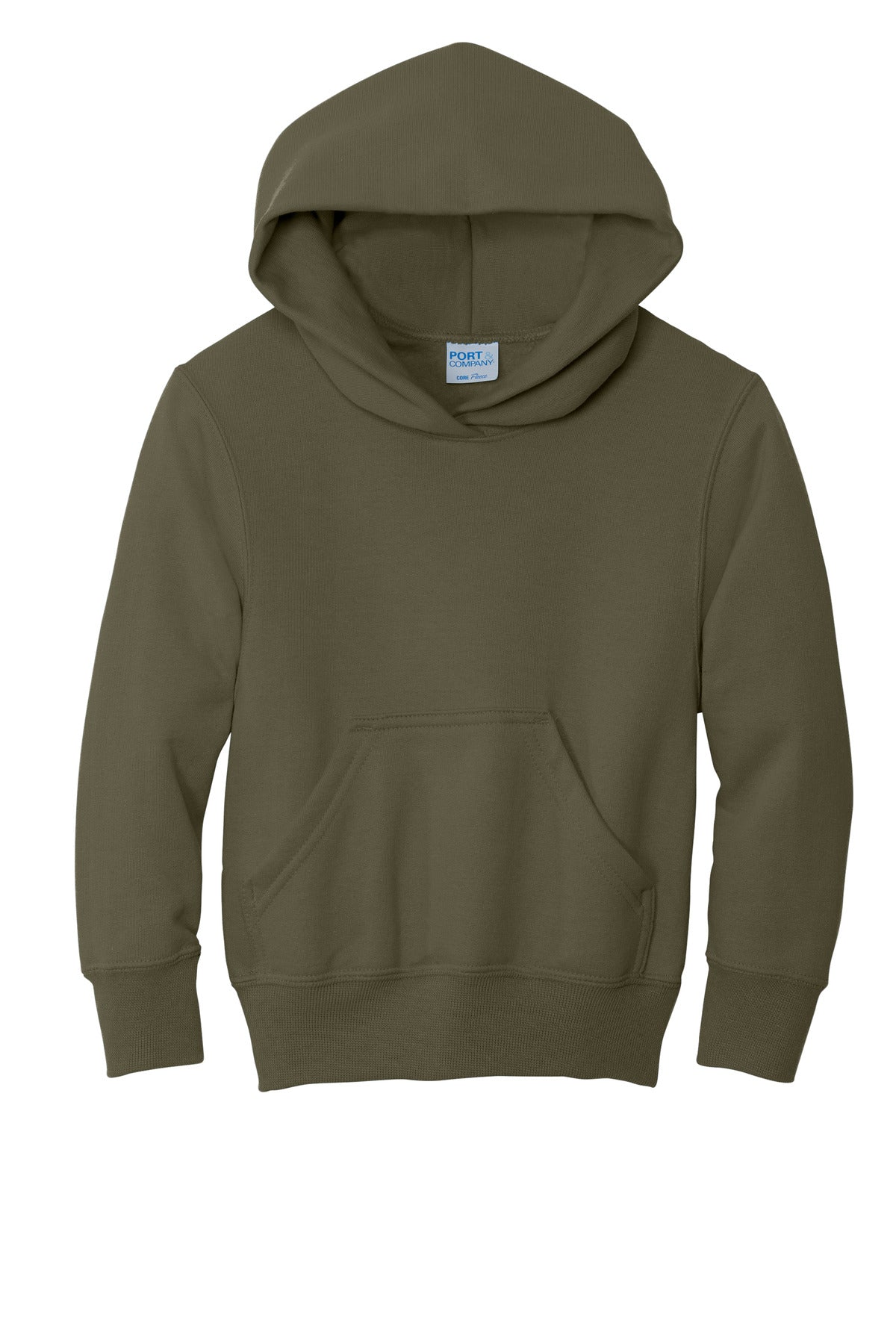 Port & Co Youth Core Fleece Pullover Hooded Sweatshirt. PC90YH