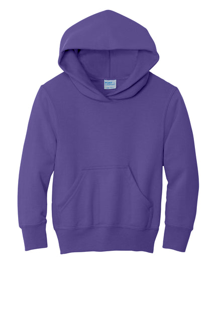 Port & Co Youth Core Fleece Pullover Hooded Sweatshirt. PC90YH