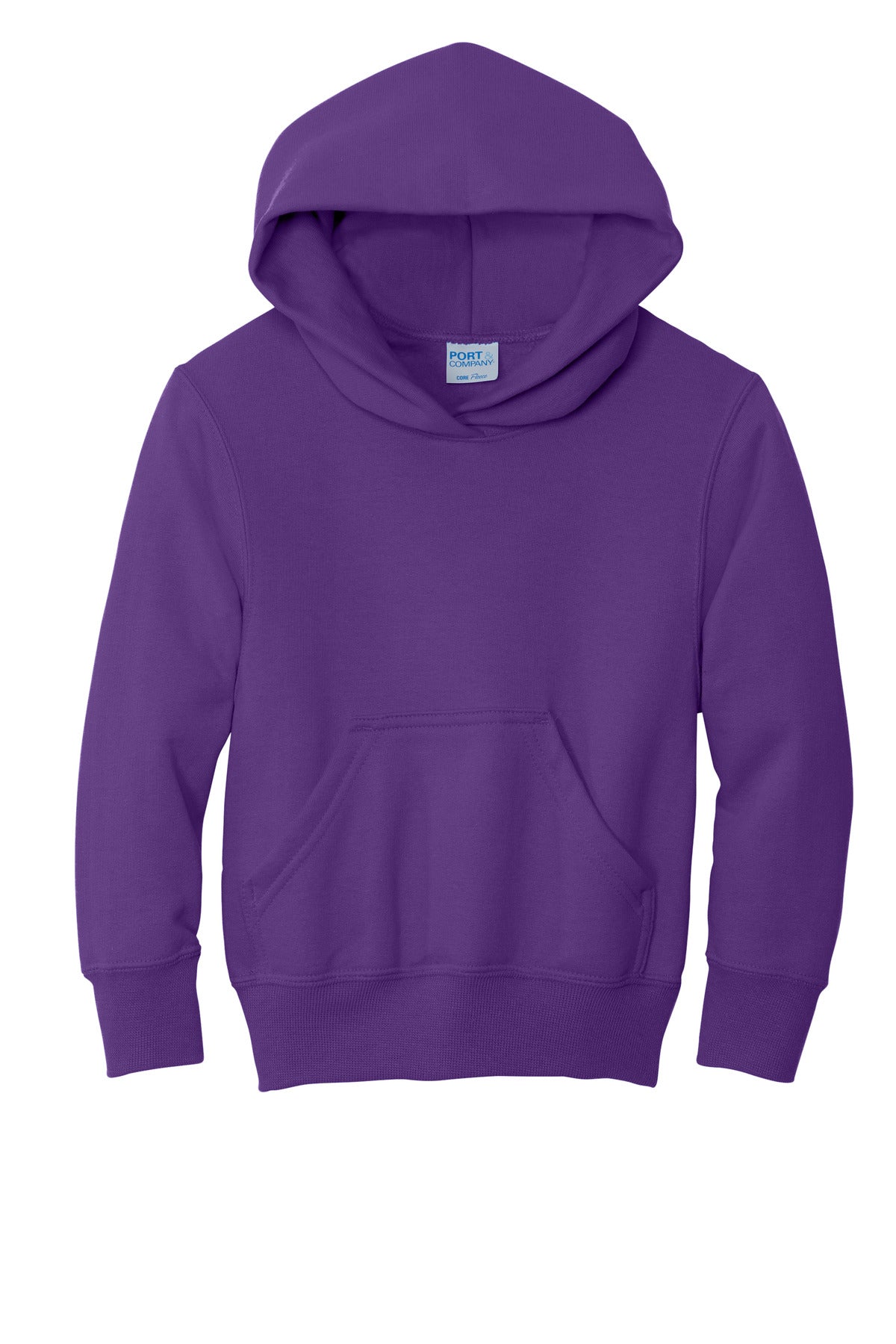 Port & Co Youth Core Fleece Pullover Hooded Sweatshirt. PC90YH