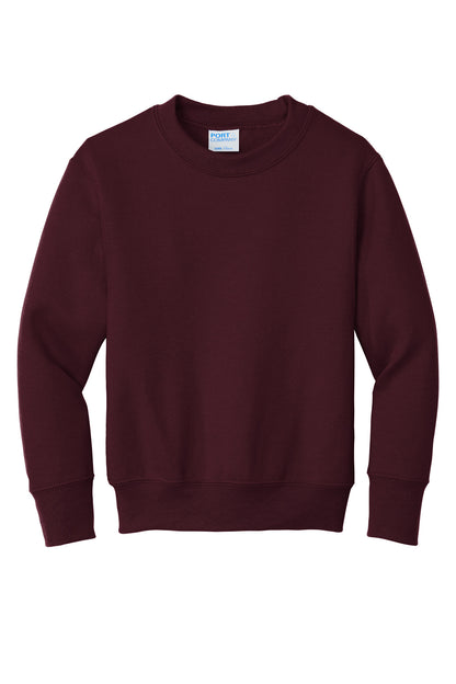Port & Co Youth Core Fleece Crewneck Sweatshirt. PC90Y