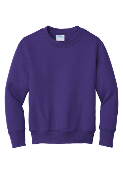 Port & Co Youth Core Fleece Crewneck Sweatshirt. PC90Y