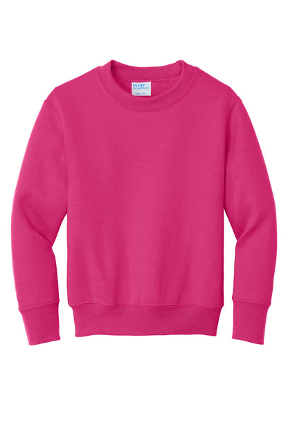 Port & Co Youth Core Fleece Crewneck Sweatshirt. PC90Y