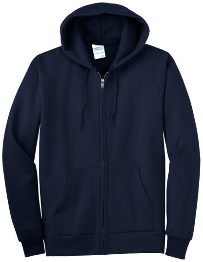 Port & Co Essential Fleece Full-Zip Hooded Sweatshirt. PC90ZH