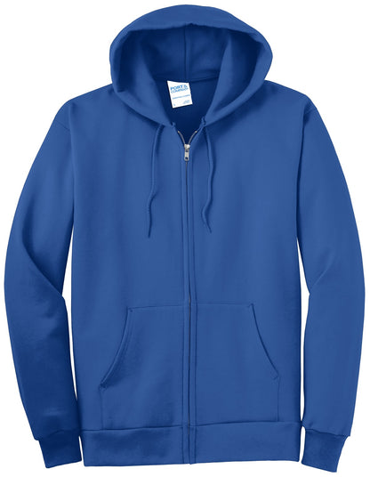 Port & Co Essential Fleece Full-Zip Hooded Sweatshirt. PC90ZH
