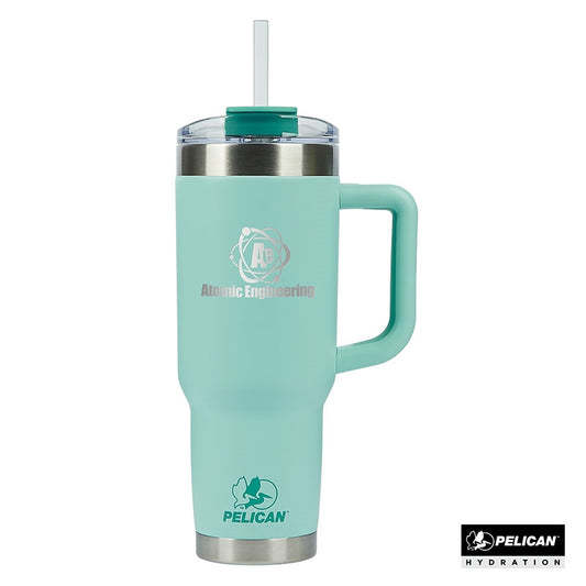 Aqua Pelican Porter™ 40 oz. Recycled Double Wall Stainless Steel Travel Tumbler