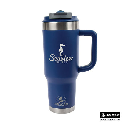 Pelican Porter™ Dual 40 oz. Dual Lid, Recycled Double Wall Stainless Steel Travel Tumbler