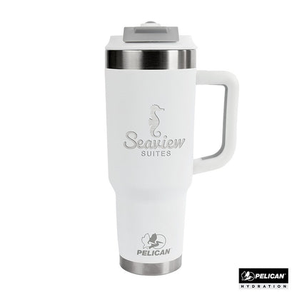 Pelican Porter™ Dual 40 oz. Dual Lid, Recycled Double Wall Stainless Steel Travel Tumbler
