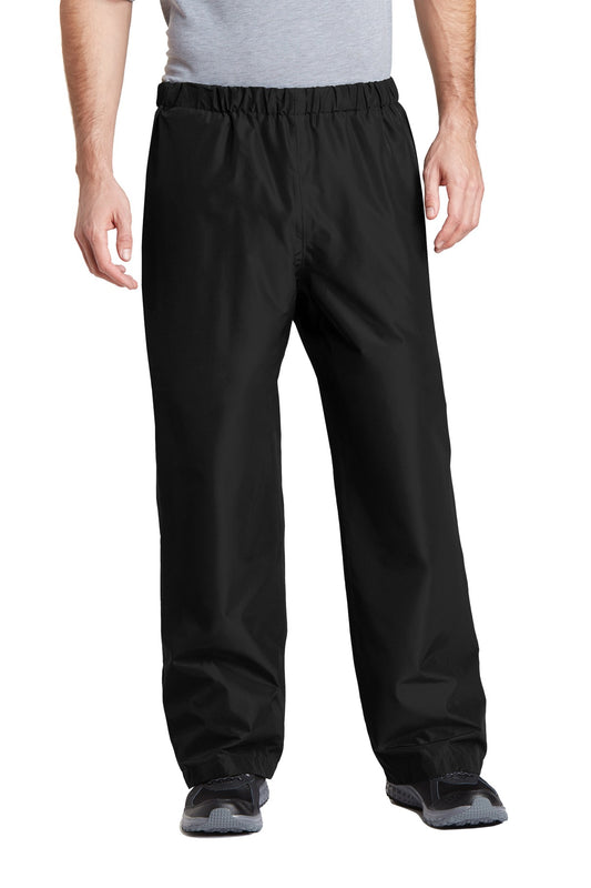 Front View of Black Port Authority Torrent Waterproof Pant. PT333  - XS
