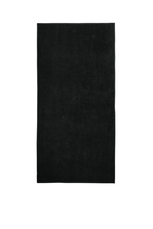 Front View of Black Port Authority Value Beach Towel PT44