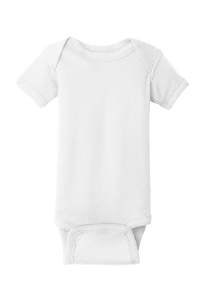 Rabbit Skins Infant Short Sleeve Baby Rib Bodysuit. RS4400