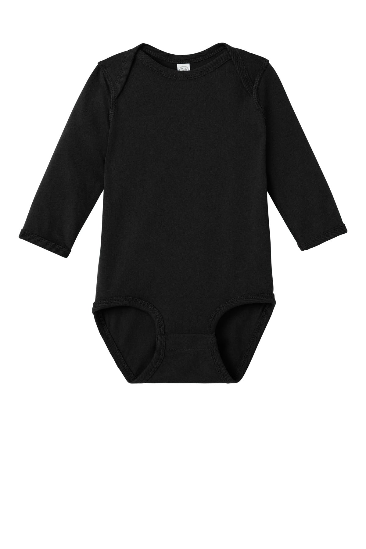 Front View of Black Rabbit Skins Infant Long Sleeve Jersey Bodysuit RS4421  - NB