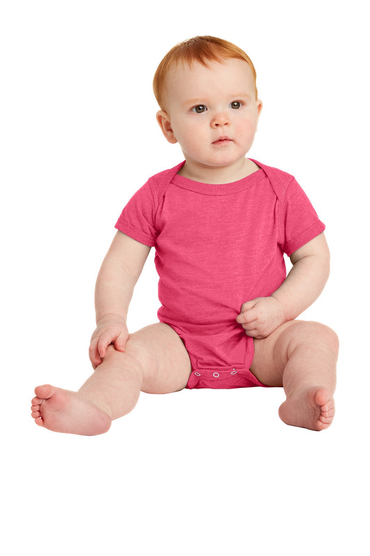 Front View of Vntg Hot Pink Rabbit Skins Infant Vintage Fine Jersey Bodysuit . RS4424  - 24M
