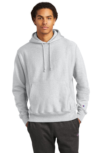Front View of Ash Champion Reverse Weave Hooded Sweatshirt S101  - S