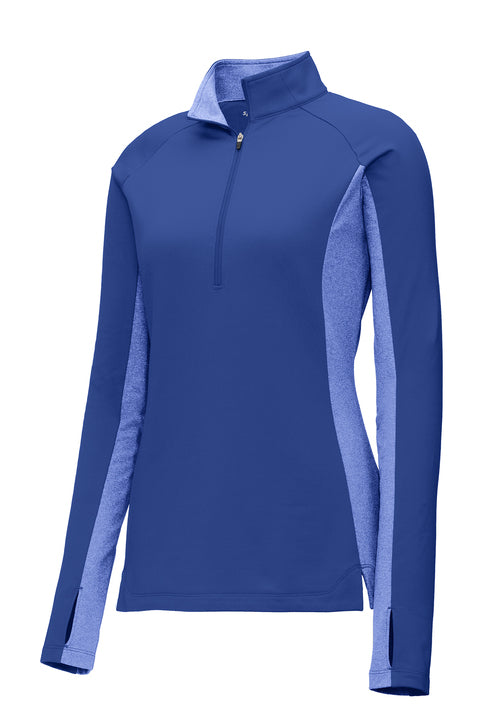 Sport-Tek Women's Sport-Wick Stretch Contrast 1/4-Zip Pullover. LST854